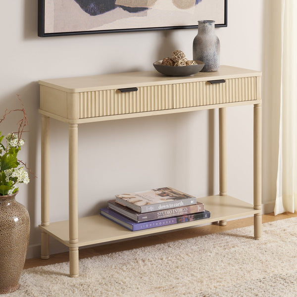 Safavieh Thurston 2-drawer Console Table - Modern Design With Stylish Storage For Living Room Or Entryway Decor Natural Wood Cns5737a