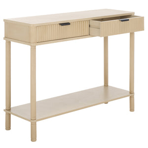 Safavieh Thurston 2-drawer Console Table - Modern Design With Stylish Storage For Living Room Or Entryway Decor Natural Wood Cns5737a