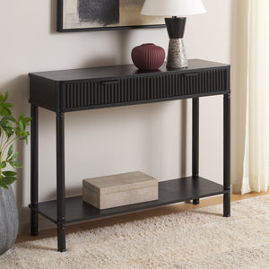Safavieh Thurston 2-drawer Console Table - Modern Design With Stylish Storage For Living Room Or Entryway Decor Matte Black , Wood Cns5737b