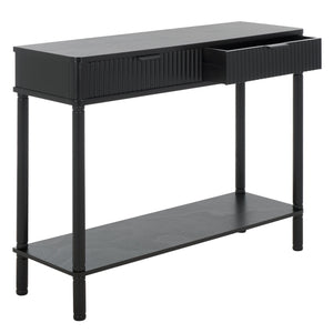 Safavieh Thurston 2-drawer Console Table - Modern Design With Stylish Storage For Living Room Or Entryway Decor Matte Black , Wood Cns5737b