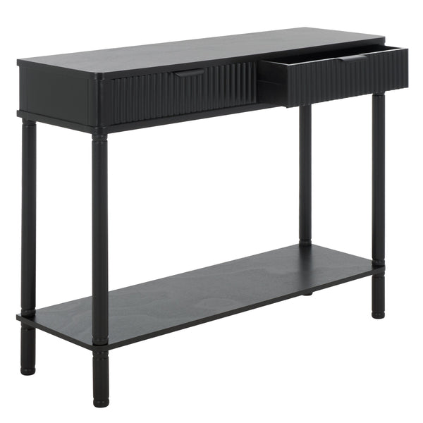 Safavieh Thurston 2-drawer Console Table - Modern Design With Stylish Storage For Living Room Or Entryway Decor Matte Black , Wood Cns5737b