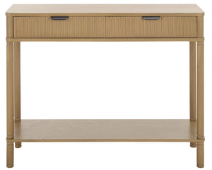 Safavieh Thurston 2-drawer Console Table - Modern Design With Stylish Storage For Living Room Or Entryway Decor Desert Brown Wood Cns5737c