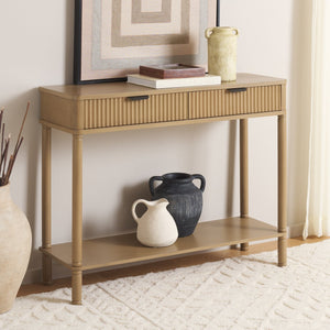 Safavieh Thurston 2-drawer Console Table - Modern Design With Stylish Storage For Living Room Or Entryway Decor Desert Brown Wood Cns5737c