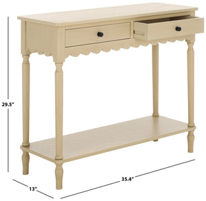 Safavieh Haven 2-drawer Small Console Table – Stylish Storage Solution For Entryways And Living Spaces Natural Wood Cns5738a