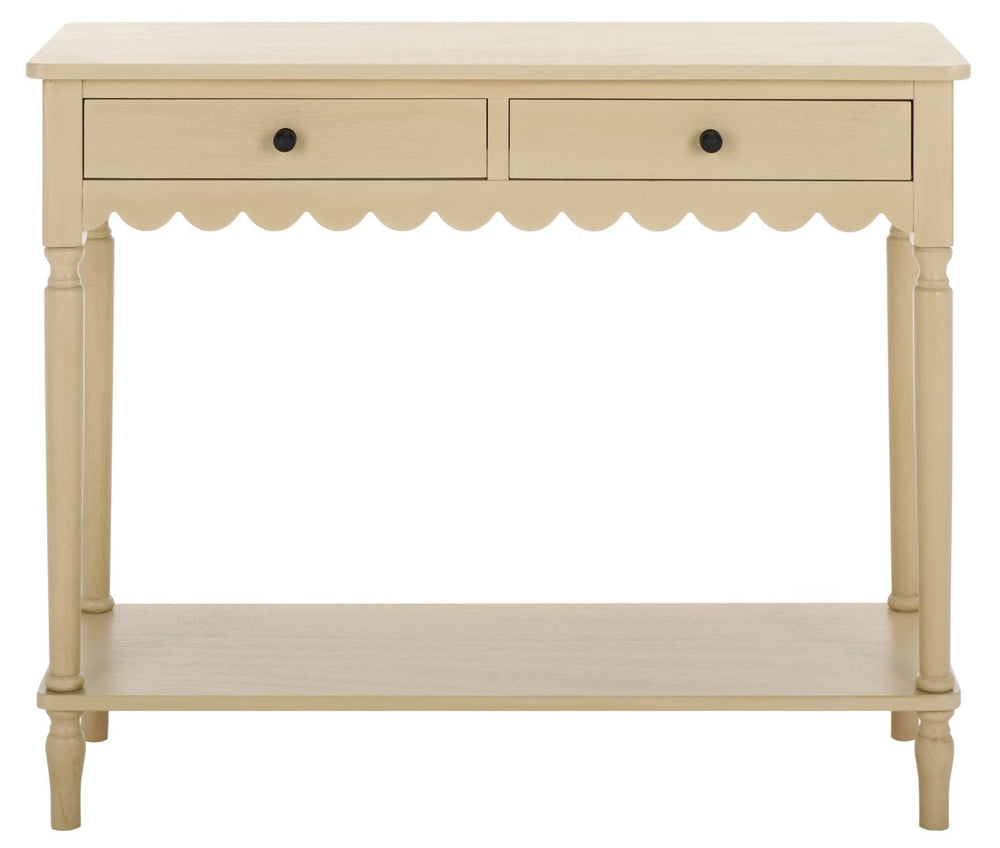 Safavieh Haven Small Console Table With Two Drawers – Stylish Storage Solution For Compact Spaces And Decor Natural CNS5738A