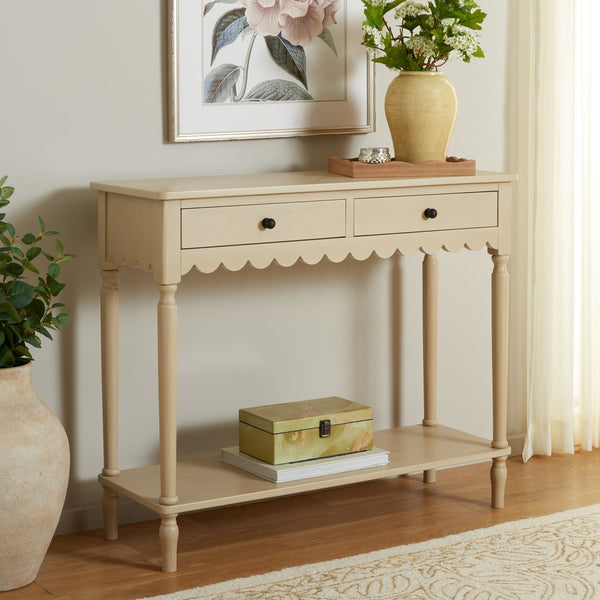 Safavieh Haven 2-drawer Small Console Table – Stylish Storage Solution For Entryways And Living Spaces Natural Wood Cns5738a