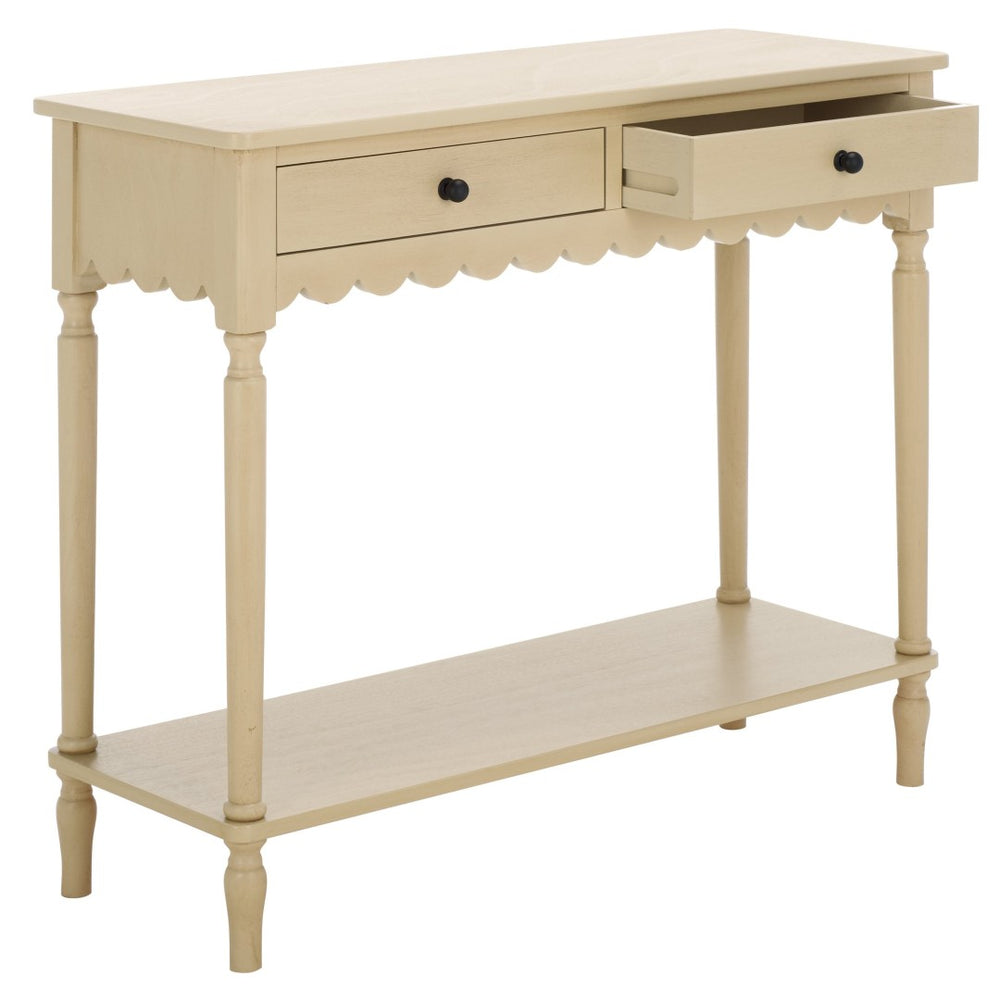 Safavieh Haven Small Console Table With Two Drawers – Stylish Storage Solution For Compact Spaces And Decor Natural CNS5738A