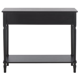 Safavieh Haven 2-drawer Small Console Table – Stylish Storage Solution For Entryways And Living Spaces Matte Black , Wood Cns5738b