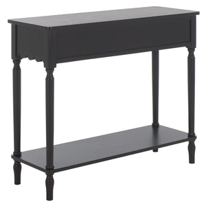 Safavieh Haven 2-drawer Small Console Table – Stylish Storage Solution For Entryways And Living Spaces Matte Black , Wood Cns5738b