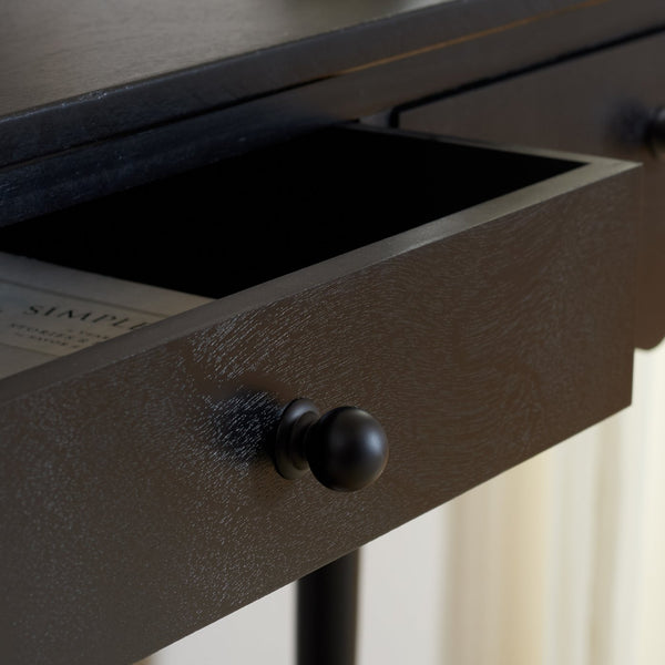 Safavieh Haven 2-drawer Small Console Table – Stylish Storage Solution For Entryways And Living Spaces Matte Black , Wood Cns5738b