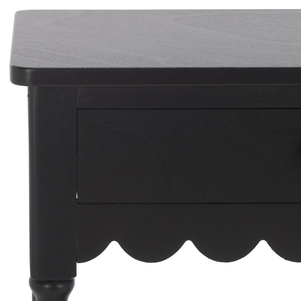 Safavieh Haven 2-drawer Small Console Table – Stylish Storage Solution For Entryways And Living Spaces Matte Black , Wood Cns5738b