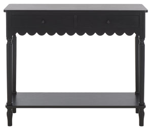 Safavieh Haven 2-drawer Small Console Table – Stylish Storage Solution For Entryways And Living Spaces Matte Black , Wood Cns5738b