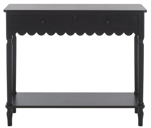 Safavieh Haven 2-drawer Small Console Table – Stylish Storage Solution For Entryways And Living Spaces Matte Black , Wood Cns5738b