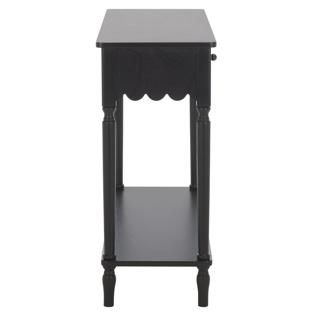 Safavieh Haven 2-drawer Small Console Table – Stylish Storage Solution For Entryways And Living Spaces Matte Black , Wood Cns5738b