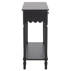Safavieh Haven 2-drawer Small Console Table – Stylish Storage Solution For Entryways And Living Spaces Matte Black , Wood Cns5738b
