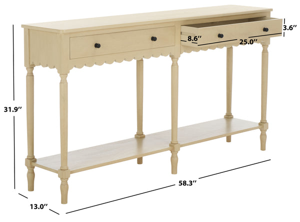 Safavieh Haven 2-drawer Large Console - Stylish Storage Solution For Modern And Rustic Interiors Natural Wood Cns5739a
