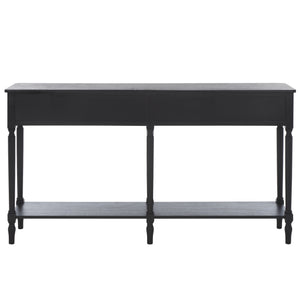 Safavieh Haven 2-drawer Large Console - Stylish Storage Solution For Modern And Rustic Interiors Matte Black , Wood Cns5739b
