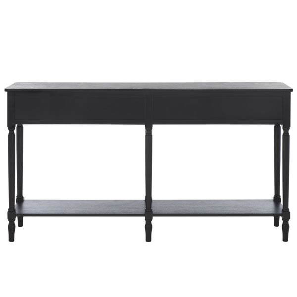 Safavieh Haven 2-drawer Large Console - Stylish Storage Solution For Modern And Rustic Interiors Matte Black , Wood Cns5739b