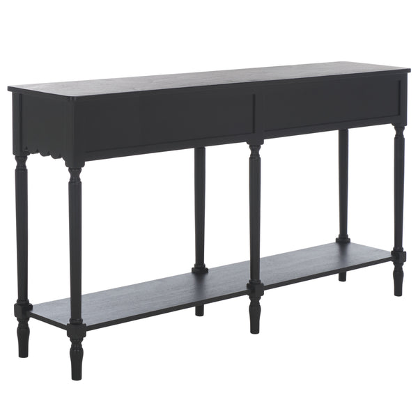 Safavieh Haven 2-drawer Large Console - Stylish Storage Solution For Modern And Rustic Interiors Matte Black , Wood Cns5739b