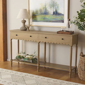 Safavieh Haven 2-drawer Large Console - Stylish Storage Solution For Modern And Rustic Interiors Desert Brown Wood Cns5739c