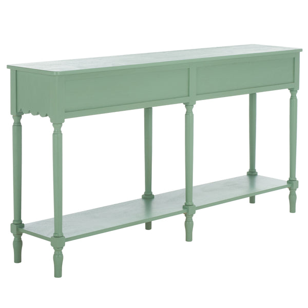 Safavieh Haven 2-drawer Large Console - Stylish Storage Solution For Modern And Rustic Interiors Sage Green Wood Cns5739d