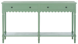 Safavieh Haven 2-drawer Large Console - Stylish Storage Solution For Modern And Rustic Interiors Sage Green Wood Cns5739d