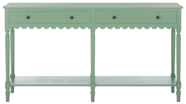 Safavieh Haven 2-drawer Large Console - Stylish Storage Solution For Modern And Rustic Interiors Sage Green Wood Cns5739d
