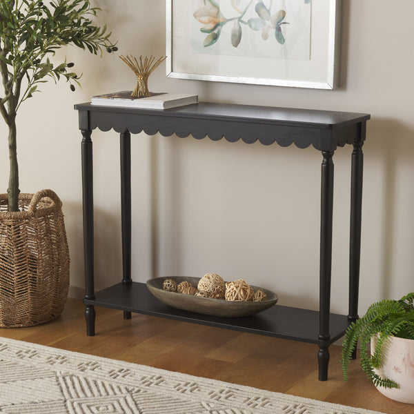 Safavieh Haven Console Table - Elegant Minimalist Design For Stylish Storage And Display In Any Room Matte Black , Wood Cns5740b