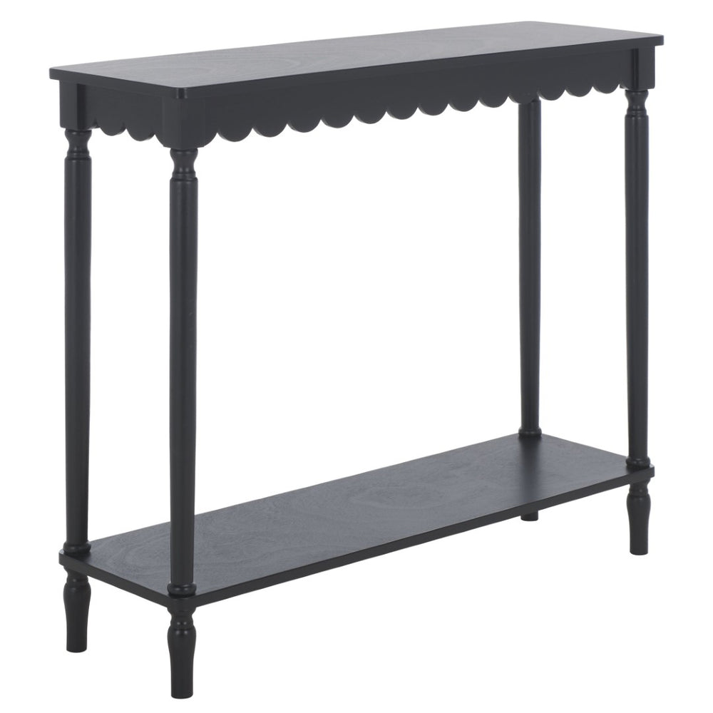 Safavieh Haven Console Table - Scandinavian Minimalist Design With Storage For Hallways And Living Spaces Matt Black CNS5740B