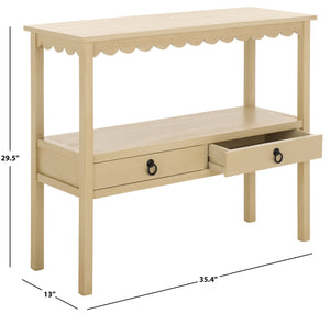 Safavieh Haven Lower 2-drawer Console - Stylish Storage Solution For Modern Home Décor And Organization Natural Wood Cns5741a
