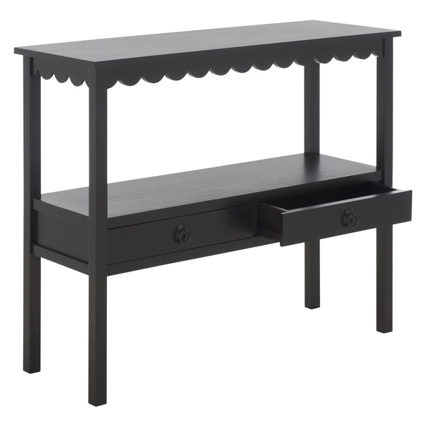 Safavieh Haven Lower 2-drawer Console - Stylish Storage Solution For Modern Home Décor And Organization Matte Black , Wood Cns5741b