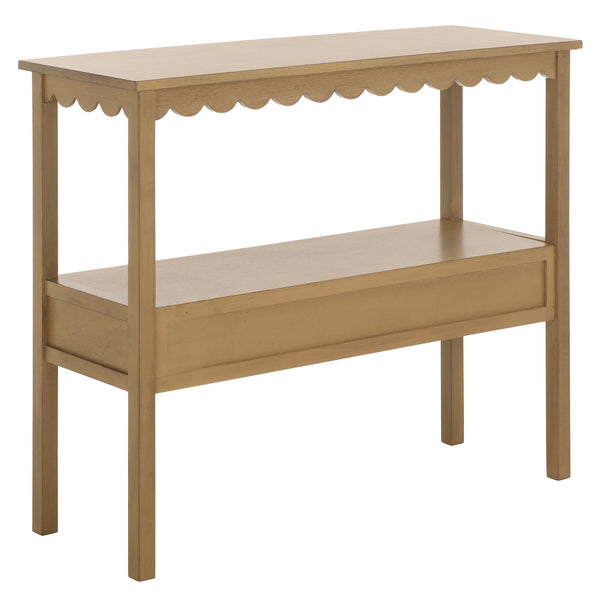 Safavieh Haven Lower 2-drawer Console - Stylish Storage Solution For Modern Home Décor And Organization Desert Brown Wood Cns5741c