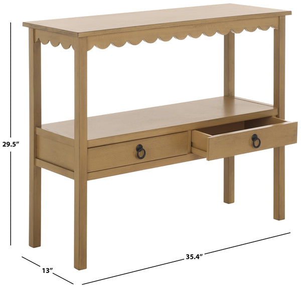Safavieh Haven Lower 2-drawer Console - Stylish Storage Solution For Modern Home Décor And Organization Desert Brown Wood Cns5741c