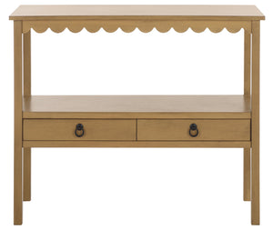 Safavieh Haven Lower 2-drawer Console - Stylish Storage Solution For Modern Home Décor And Organization Desert Brown Wood Cns5741c