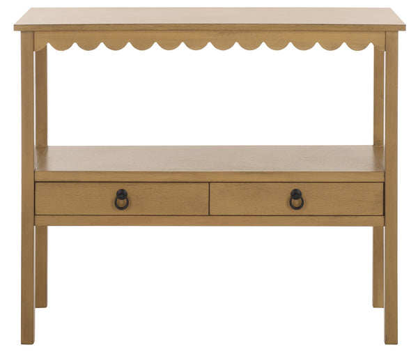 Safavieh Haven Lower 2-drawer Console - Stylish Storage Solution For Modern Home Décor And Organization Desert Brown Wood Cns5741c