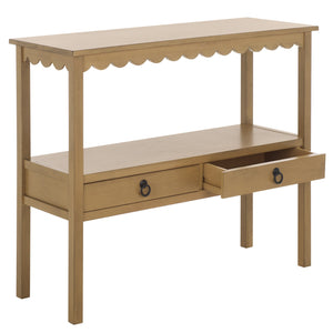 Safavieh Haven Lower 2-drawer Console - Stylish Storage Solution For Modern Home Décor And Organization Desert Brown Wood Cns5741c