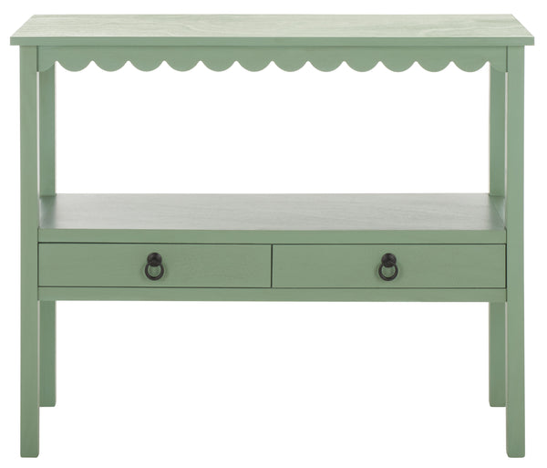 Safavieh Haven Lower 2-drawer Console - Stylish Storage Solution For Modern Home Décor And Organization Sage Green Wood Cns5741d