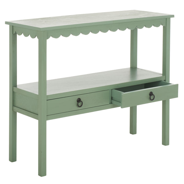 Safavieh Haven Lower 2-drawer Console - Stylish Storage Solution For Modern Home Décor And Organization Sage Green Wood Cns5741d