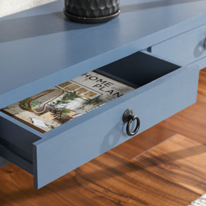 Safavieh Haven Lower 2-drawer Console - Stylish Storage Solution For Modern Home Décor And Organization Blue Wood Cns5741e