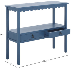 Safavieh Haven Lower 2-drawer Console - Stylish Storage Solution For Modern Home Décor And Organization Blue Wood Cns5741e