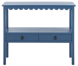 Safavieh Haven Lower 2-drawer Console - Stylish Storage Solution For Modern Home Décor And Organization Blue Wood Cns5741e