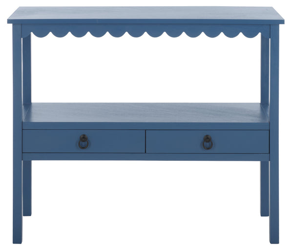 Safavieh Haven Lower 2-drawer Console - Stylish Storage Solution For Modern Home Décor And Organization Blue Wood Cns5741e