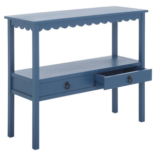 Safavieh Haven Lower 2-drawer Console - Stylish Storage Solution For Modern Home Décor And Organization Blue Wood Cns5741e