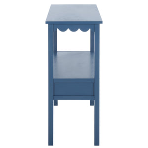 Safavieh Haven Lower 2-drawer Console - Stylish Storage Solution For Modern Home Décor And Organization Blue Wood Cns5741e