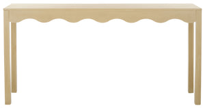 Safavieh Lilith Wavy Console - Stunning 63" Design With Timeless Style For Living Room Or Entryway Decor Natural Wood Cns5742a