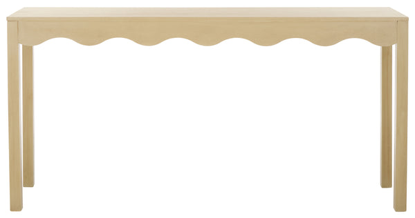 Safavieh Lilith Wavy Console - Stunning 63" Design With Timeless Style For Living Room Or Entryway Decor Natural Wood Cns5742a