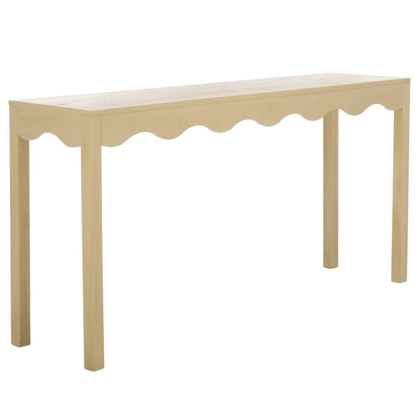 Safavieh Lilith Wavy Console - Stunning 63" Design With Timeless Style For Living Room Or Entryway Decor Natural Wood Cns5742a