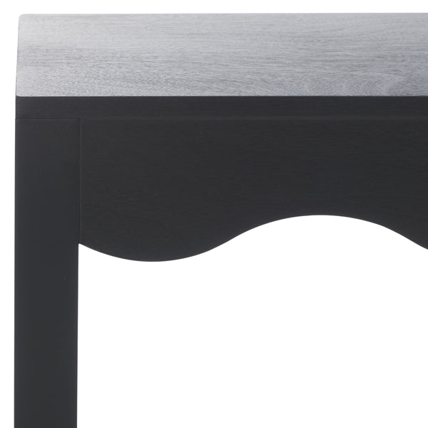 Safavieh Lilith Wavy Console - Stunning 63" Design With Timeless Style For Living Room Or Entryway Decor Matte Black , Wood Cns5742b