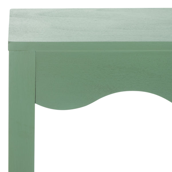 Safavieh Lilith Wavy Console - Stunning 63" Design With Timeless Style For Living Room Or Entryway Decor Sage Green Wood Cns5742d