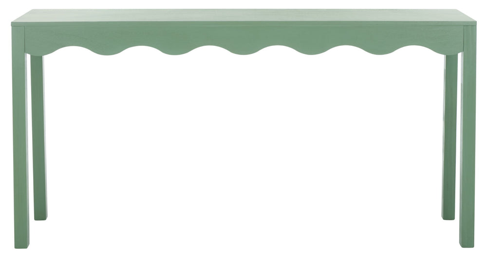 Safavieh Lilith Wavy Console - Sculptural 63" Media Center With Organic Texture For Modern Living Spaces Sage CNS5742D